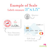 To Child From Santa Christmas Gift Labels - Sent Via Sleigh Mail