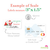 To Child From Santa Christmas Gift Labels - African-American Ho! Ho! Ho! Santa