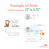 To Child From Santa Christmas Gift Labels - Santa in the Chimney