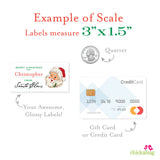 To Child From Santa Christmas Gift Labels - Jolly Vintage Santa