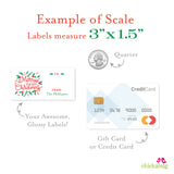 Handwritten Holly Merry Christmas Gift Labels