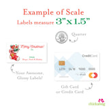 Watercolor Stocking Christmas Gift Labels