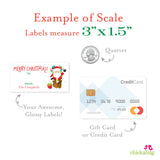 Santa in the Chimney Christmas Gift Labels