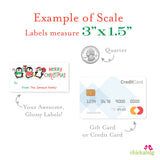 Festive Penguins Christmas Gift Labels