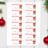 Vintage Santa Merry Christmas Gift Labels