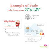 Vintage Santa Merry Christmas Gift Labels