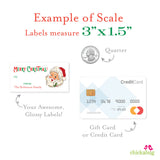 Vintage Jolly Santa Christmas Gift Labels