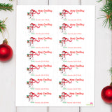 Happy Snowman Christmas Gift Labels