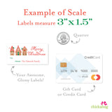 Gingerbread Houses Christmas Gift Labels