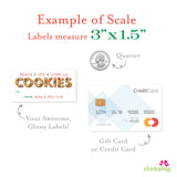 "Peace, Joy, Love and Cookies" Christmas Gift Labels