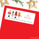Nutcracker Christmas Address Labels - African-American Characters