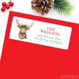 Christmas Stag Address Labels