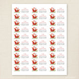 Santa's Sleigh Christmas Address Labels