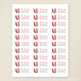 Watercolor Christmas Fox Address Labels