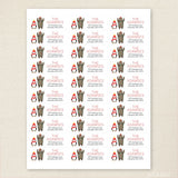 Penguin and Bear Christmas Address Labels