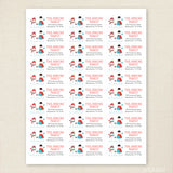 Snowman Couple Christmas Address Labels