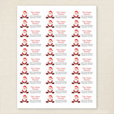 Sitting Santa Christmas Address Labels