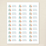 Fox and Christmas Tree Address Labels