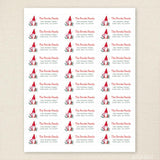 Gnome and Candy Cane Christmas Address Labels