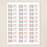 Trio of Christmas Gnomes Address Labels