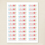 Watercolor Christmas Ornaments Address Labels