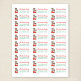 Vintage Reindeer & Santa's Boot Christmas Address Labels