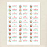 Christmas Snow Globe Address Labels