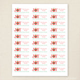 "Joy" Christmas Address Labels
