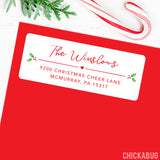 Fancy Script Christmas Address Labels