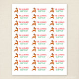 Rudolph Christmas Address Labels