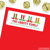 Elf Feet Christmas Address Labels