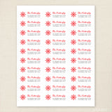 Christmas Snowflake Address Labels