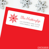 Christmas Snowflake Address Labels