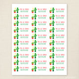 Cactus Christmas Address Labels