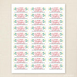 Fancy Merry Christmas Address Labels