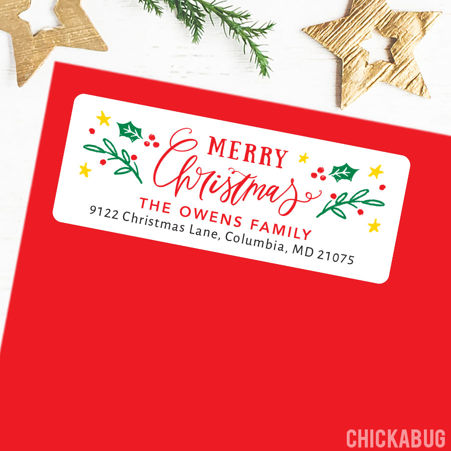 Merry Christmas Envelope Template