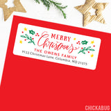 Fancy Merry Christmas Address Labels