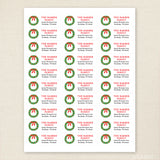 Christmas Wreath Address Labels