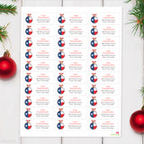 Texas State Flag Christmas Address Labels