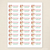 Old Fashioned Santa Christmas Address Labels