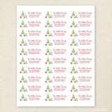 Watercolor Christmas Scene Address Labels