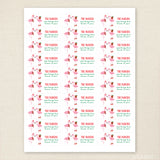 Christmas Flamingos Address Labels