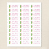 Pink Snowman Christmas Address Labels