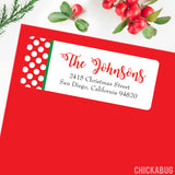 Polka Dots Christmas Address Labels