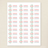 Christmas Wreath Change of Address Labels