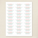 Christmas Stripe Change of Address Labels