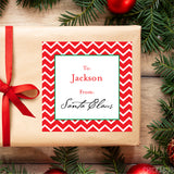 Signed by Santa Christmas Gift Labels - Chevron