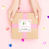 Signed by Santa Christmas Gift Labels - Pink Snowman