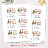 Signed by Santa Christmas Gift Labels - Santa Checking His List