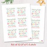 "Merry and Bright" Christmas Gift Labels
